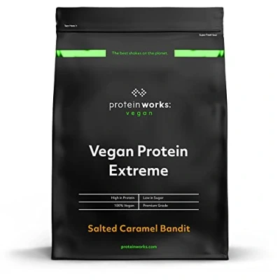 Image de THE PROTEIN WORKS Protéine Végane Extrême Mélange de vitamines ajouté Qualité première Shake protéines végétales 57 Servings Caramel Salé 2kg