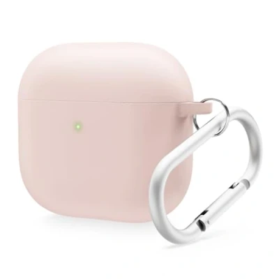 Image de elago Coque Liquid Hybrid Compatible avec AirPods 4ème Génération 4 de Protection, Triple Porte clés Inclus, Chargement sans Fil, Résistant aux Chocs (Rosa)