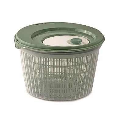Image de Snips, Essoreuse à Salade de 4 litres, Manuelle Ulaop, Sèche Salade, Couleur Vert, Made in Italy, 25 x 16 cm