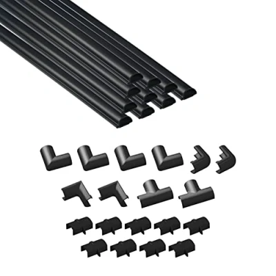 Image de Moulure goulotte cache fil plinthe gaine range clips D line 2010B 400