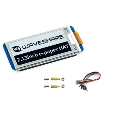 Image de Waveshare 2.13inch e Paper Display Hat V4 Version 250x122 Resolution 3.3V/5V Two Color Ink epaper Screen for Raspberry Pi Zero/Zero W/Zero WH/3B/3B+/4B, Partial Refresh, SPI Interface