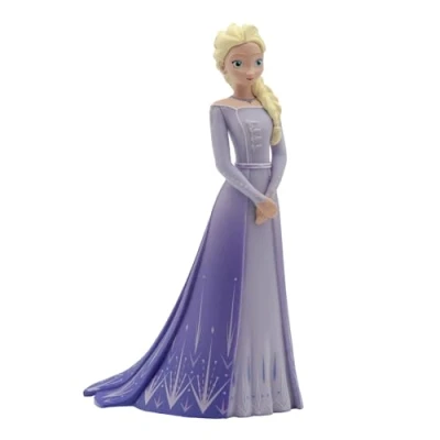 Image de Bullyland 13510 Set de Figurines Jeu, Walt Disney, Frozen 2, Elsa avec Robe Violette, Environ 10 cm Haut, Figurine Peinte à la Main, sans PVC, pour Les Enfants des Jeux imaginatifs.