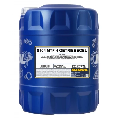 Image de MANNOL MTF 4 Getroebeoel MN8104 20 Huile de transmission 75W 80