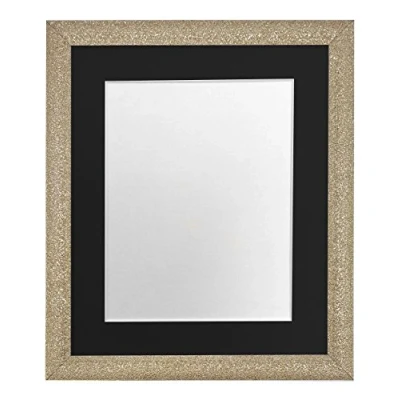 Image de FRAMES BY POST Glitz Cadre Photo doré avec Passe Partout Noir 30 x 20 cm Format A2 Verre Plastique