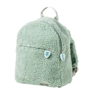 Image de Nattou sac à dos en tissu doux, Petit avec fermeture éclair pour les jeunes enfants, 23 cm, Lapidou, Polyester, Vert