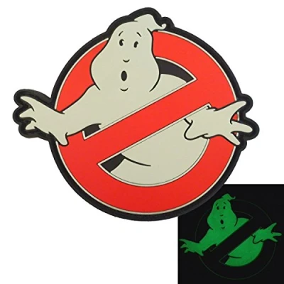 Image de Ghostbusters No Ghost Glow Dark GITD Cosplay Movie PVC Rubber 3D Hook Patch