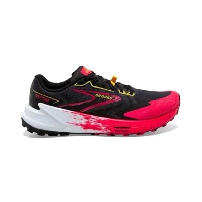 Image de Brooks Catamount 3 Chaussures de running, Femme, Taille: 39, Black diva pink lemon chrome Textile