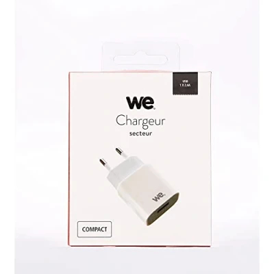 Image de WE Chargeur Adaptateur secteur USB de 2.4A pour Smartphone, Tablette, Périphérique WiFi, Consoles Jeux Neuf