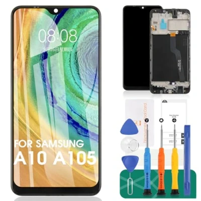 Image de SRJTEK Pour Samsung Galaxy A10 Écran LCD Remplacement A105 Affichage Tactile Digitizer Assemblée SM A105F, A105G, A105M Pièces de réparation Kits avec Cadre (Version Carte unique)