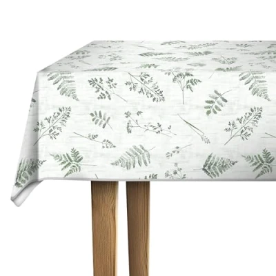 Image de d c fix nappe de table toile cirée Monte Carlo Meadowia vert anti tache en plastique PVC linge enduite pour intérieur et extérieur 150 cm rond