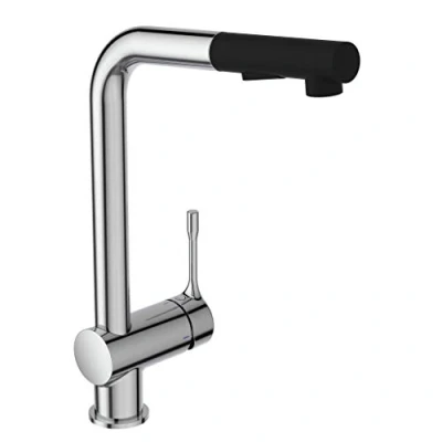 Image de Ideal Standard BC178AA Ceralook Mitigeur d&#039;évier à bec haut orientable et extractible 2 fonctions Chromé