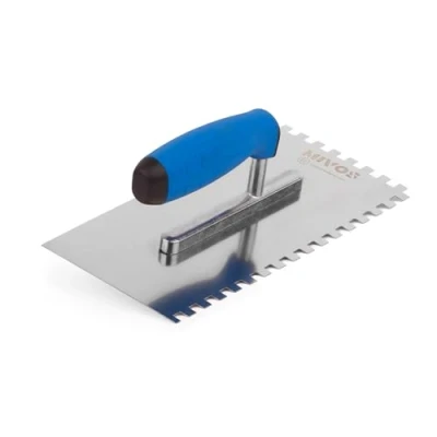 Image de Mivos Taloche pour Colle en Acier Inoxydable 8x8 mm Truelle à Dents avec Manche Bi Composant de Lissage Dentée Carrées 8 Fabriqué dans l&#039;UE