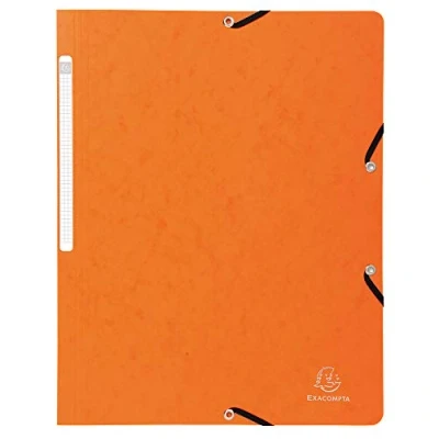 Image de Exacompta Réf. 55410E 1 chemise à élastiques sans rabat pochette en carte lustrée 355 g/m2 dimensions 24 x 32 cm pour documents au format A4 couleur aléatoire