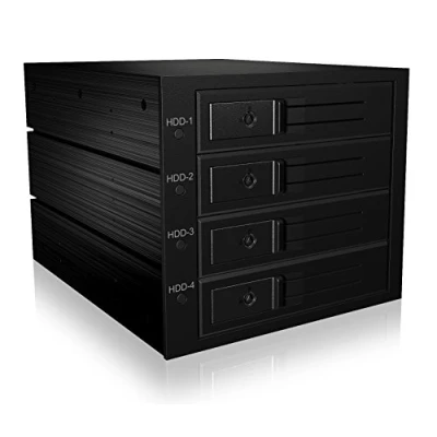 Image de Icy Box IB 564SSK Boîtier pour 4 x Disques durs 3,5&quot; 3 Baies 5,25&quot; SATA/SAS I/II/III Noir