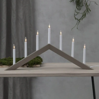 Image de STAR TRADING Chandelier Arrow, pointe, 7 lampes, gris