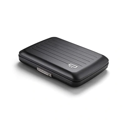 Image de ÖGON DESIGN SMART CASE V2 Opium Black Portefeuille Noir en Aluminium Mat