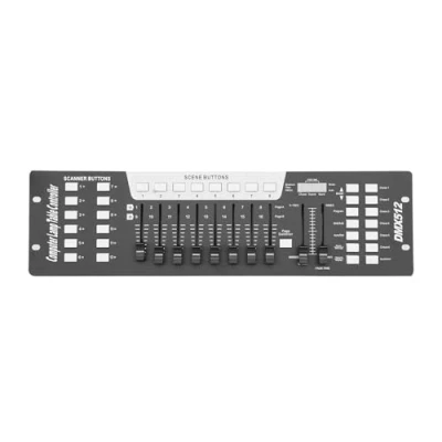 Image de DMX Control Table de mixage lumière, contrôleur 192 canaux, console DMX, mixeur lumière 512, pupitre contrôle pour tête mobile, par lights, machine à