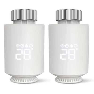 Image de Tête Thermostatique Connectée et Intelligente Accessoire connecté Via WiFi pour Vos têtes de radiateurs Compatible avec Alexa, Google Assistant Siri Faites des économies d&#039;énergie (2)