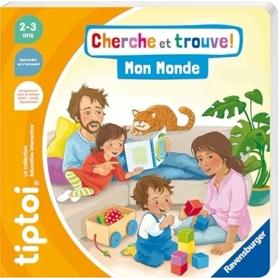 Image de Ravensburger tiptoi® Livre interactif Cherche et trouve Mon Monde Jeu éducatif électronique, sans écran A partir de 2 ans version française 13099008