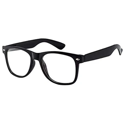 Image de Boolavard Enfants Nerd Lunettes lentille Claire Geek Fausses pour Filles garçons âge 4 12 (Noir)