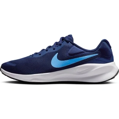 Image de Nike Performance Revolution 7 Chaussures de running sur route, Homme, Taille: 44, Blue void/university blue/white/black Tissu / matière synthétique