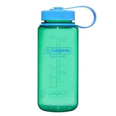 Image de Nalgene Bouteille d&#039;eau légère en Tritan sans BPA incassable pour randonnée, gym, 473,6 g, large ouverture, vert pastel