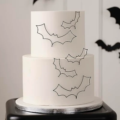 Image de Ginger Ray Lot de 5 décorations gâteau chauve souris en fil noir pour Halloween
