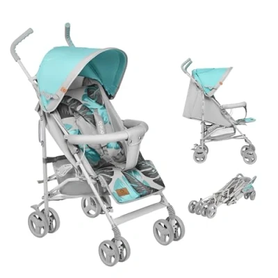 Image de LIONELO Elia poussette canne à 15 kg, réglage du dossier jusqu’à la position couchée, grand panier, système de pliage rapide, moustiquaire, chauffe pieds (Graphite)