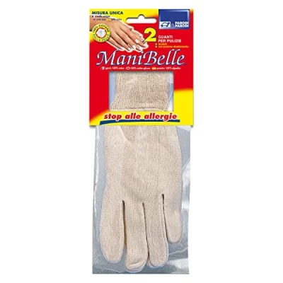 Image de Lot Paire de Gants en Coton avec Manchette x2, hypoallergéniques manibelle pour Nettoyage, Manchette, Offre 1 Art. 120