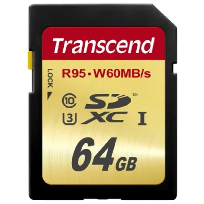 Image de Transcend TS64GSDU3 mémoire flash 64 Go SDXC NAND Classe 10 Neuf