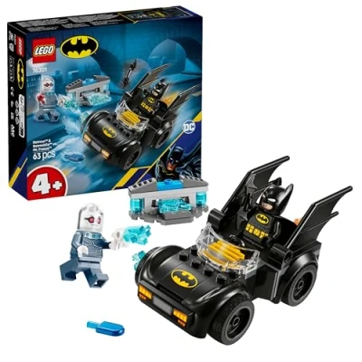 Image de LEGO DC Batman : et la Batmobile Contre Mr. Freeze Jouet de Construction avec Super héros Inclut 2 minifigurines Idée Cadeau pour garçons Filles dès 4 Ans 76301
