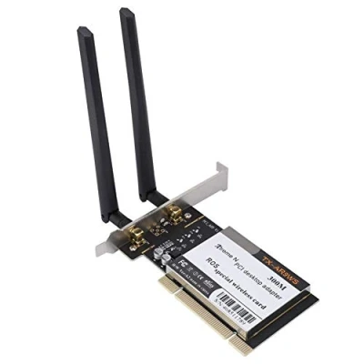 Image de Carte WiFi PCIe 300 Mbps réseau sans Fil Double Bande 2,4 GHz/5 GHz 2x2 MIMO pour Windows XP, 7 32/64 Bits, 8 10 ROS