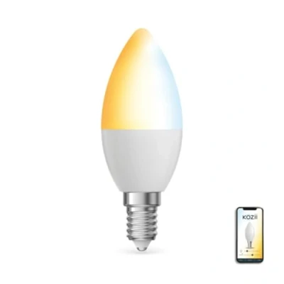 Image de KOZII Ampoule LED Connectée Flamme Culot E14 Connectee Avec Variation De Luminosité Alexa Et Google Home 400 Lumens KV470FCCT Xanlite