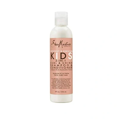 Image de SHEA MOISTURE Coconut &amp; Hibiscus Kids 2 In 1 Curl Shine Shampoo Conditioner