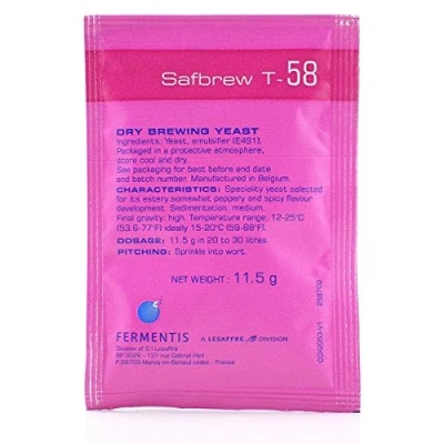 Image de Levure de bière Safbrew T 58 Fermentis SafAle à sèche brasserie Lager Hefe fermentation