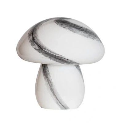 Image de By Rydéns lampe à poser Mira Mushroom, noir/blanc, verre