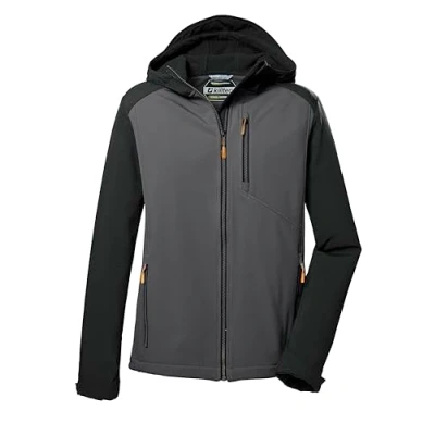 Image de killtec Hommes Veste softshell/veste d&#039;extérieur avec capuche KOS 265 MN SFTSHLL JCKT, black, M, 41263 000