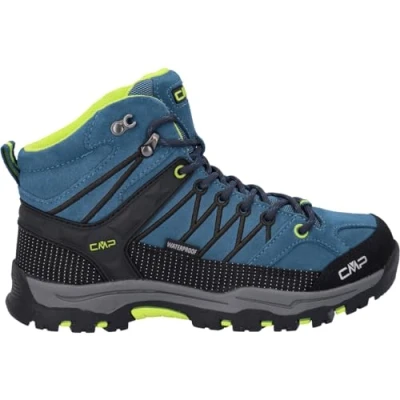 Image de CMP Rigel MID Trekking WP Unisex Chaussures de montagne pour enfants, Taille: 33, Deep lake/acido Cuir et textile
