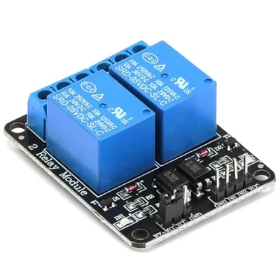 Image de Yizhet 5V Module Relais DC 230V 2 Canaux avec Optocoupleur pour Raspberry Pi Arduino UNO R3 Mega 2560 1280 DSP Arm PIC AVR STM32 MCU DSPTTL Logic,