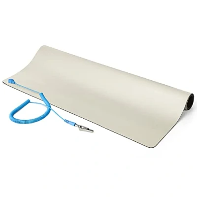 Image de StarTech.com Tapis Antistatique ESD sous Couche pour Réparation d&#039;Appareils Électroniques de Travail avec Câble Mise à la Terre Détachable, ANSI/ESD S 4.1, 60x120cm (LG Anti Static Mat)