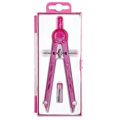 Image de Alco Albert 1355 20 Compas géométrique avec guide à crémaillère, longueur 165 mm, rose