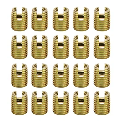 Image de Inserts filetés,Akozon 20pcs 302 Acier au Carbone kit de réparation vis à insert filetage autotaraudeur(interne M6* 1,0 M9 externe * 1,0: 12 mm)