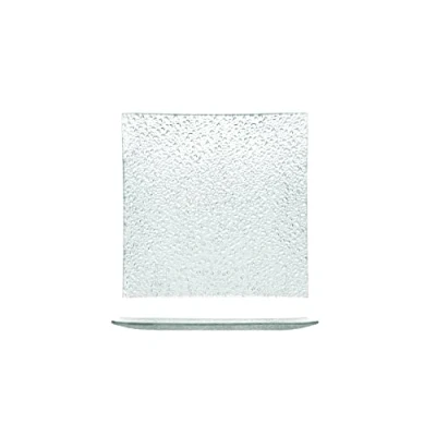 Image de H&amp;h set 6 piatti in vetro quadro gocce 20