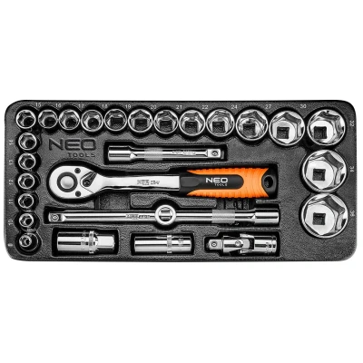 Image de NEO TOOLS 84 238 Module servante 27 8,10,11,12,13,14, 15,16,17,18,19,20, 21,22,24,27,30, 32,34,36 mm Acier chrome vanadium hexagonale 1/2