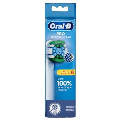 Image de oral b Brosse à dents precision clean refill xf 8ct 8006540894002