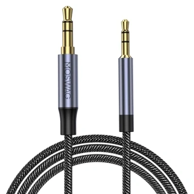 Image de MOSWAG 3,5 mm à 2,5 Cordon de câble AUX, audio mm, remplacement Écouteur Bluetooth