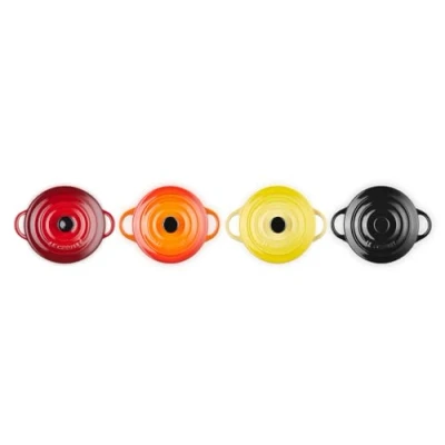 Image de Le Creuset Serving Pan / Mini Casserole 4 pieces Signature Fire and Flame ø 10 cm 250 ml
