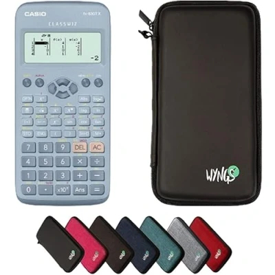 Image de CALCUSO Ensemble de Base Noir avec Calculatrice Casio FX 83GT X Bleu (Anglais)