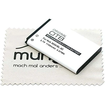 Image de Batterie de Rechange Compatible avec Doro 405, Primo 215, 330GSM, HandleEasy 330, PhoneEasy 332 téléphone OTB Chiffon Nettoyage d&#039;écran Mungoo