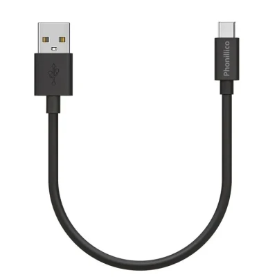 Image de Cable 20cm USB C Noir pour Samsung Galaxy A3 2017 / A5 A8 2018 A9 Phonillico®